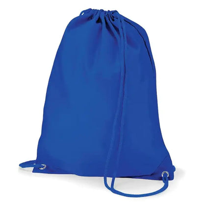 Seedlings Blue Embroidered Drawstring Bag